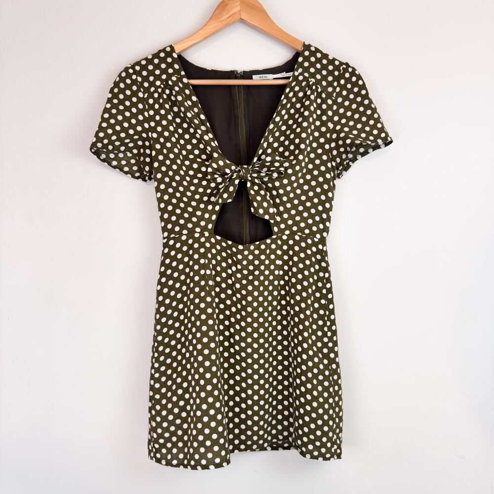 Urban Outfitters Kimchi BLue Women's Dress Size XS | Polka-dot Tie-front Mini
